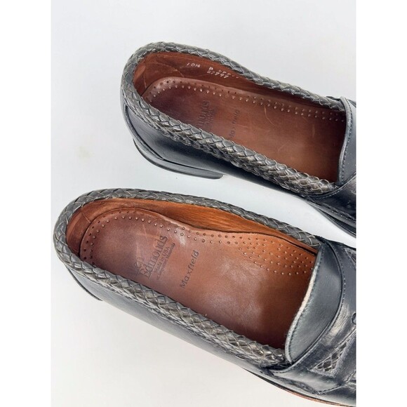 Allen Edmonds Mens Shoes Black Maxfield Leather Slip On Penny Loafer US 10.5 B main image 4